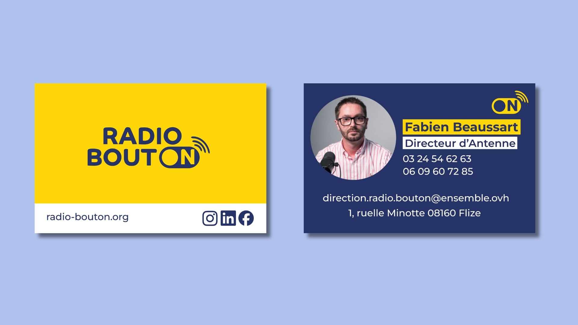 Carte de visite Radio Bouton